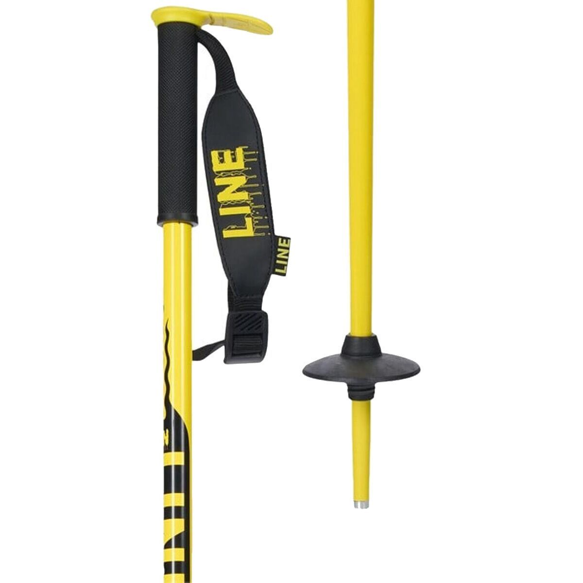 Image of Line Pin Ski Poles Black/Yellow, 38in