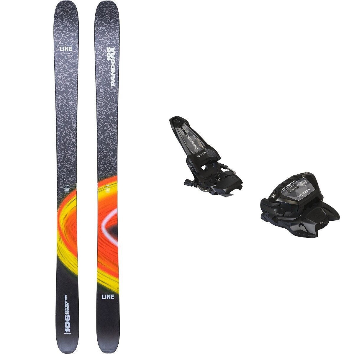 Line Line Pandora 106 Ski + Griffon 13 ID Binding - 2026 One Col,Blk, 176cm,110mm - $749.96 at Backcountry.com