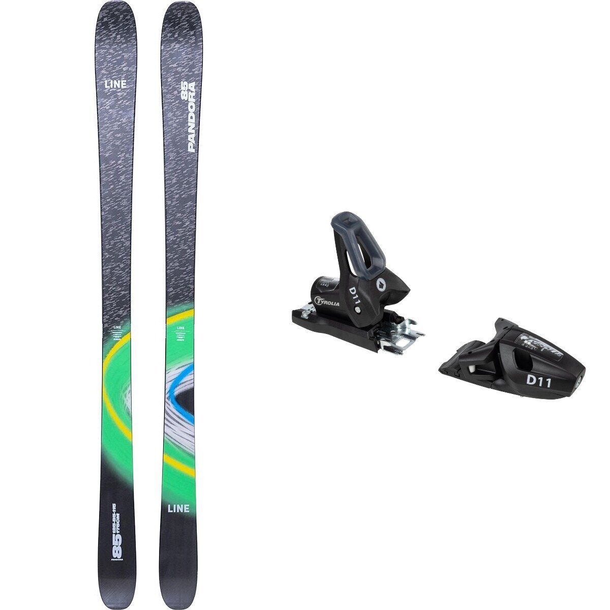 Line Pandora 85 Ski + D11 Binding - 2026 One Col,Solid Blk, 147cm,90mm