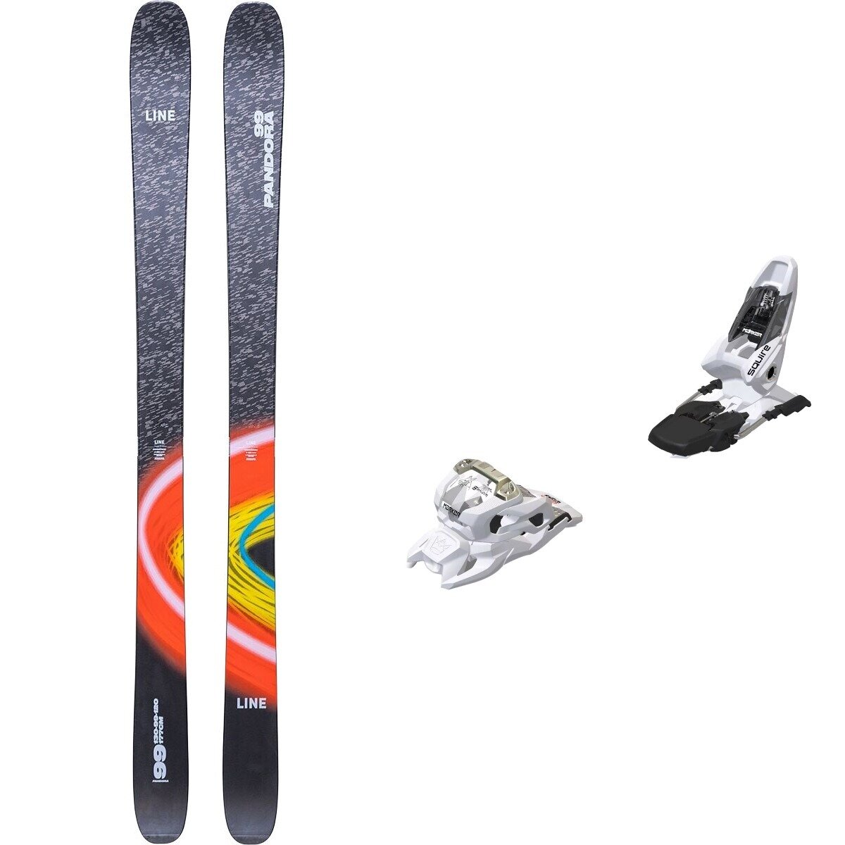 Line Pandora 99 Ski + Squire 11 Binding - 2026 One Col,White, 149cm,100mm