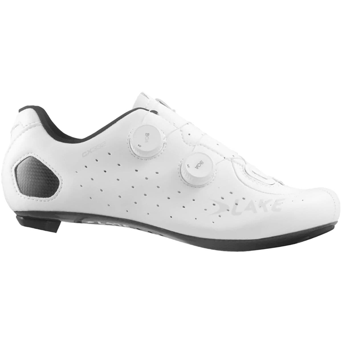 Image of Lake CX332 Wide Cycling Shoe - Men's Clarino White/White Microfiber, 50.0