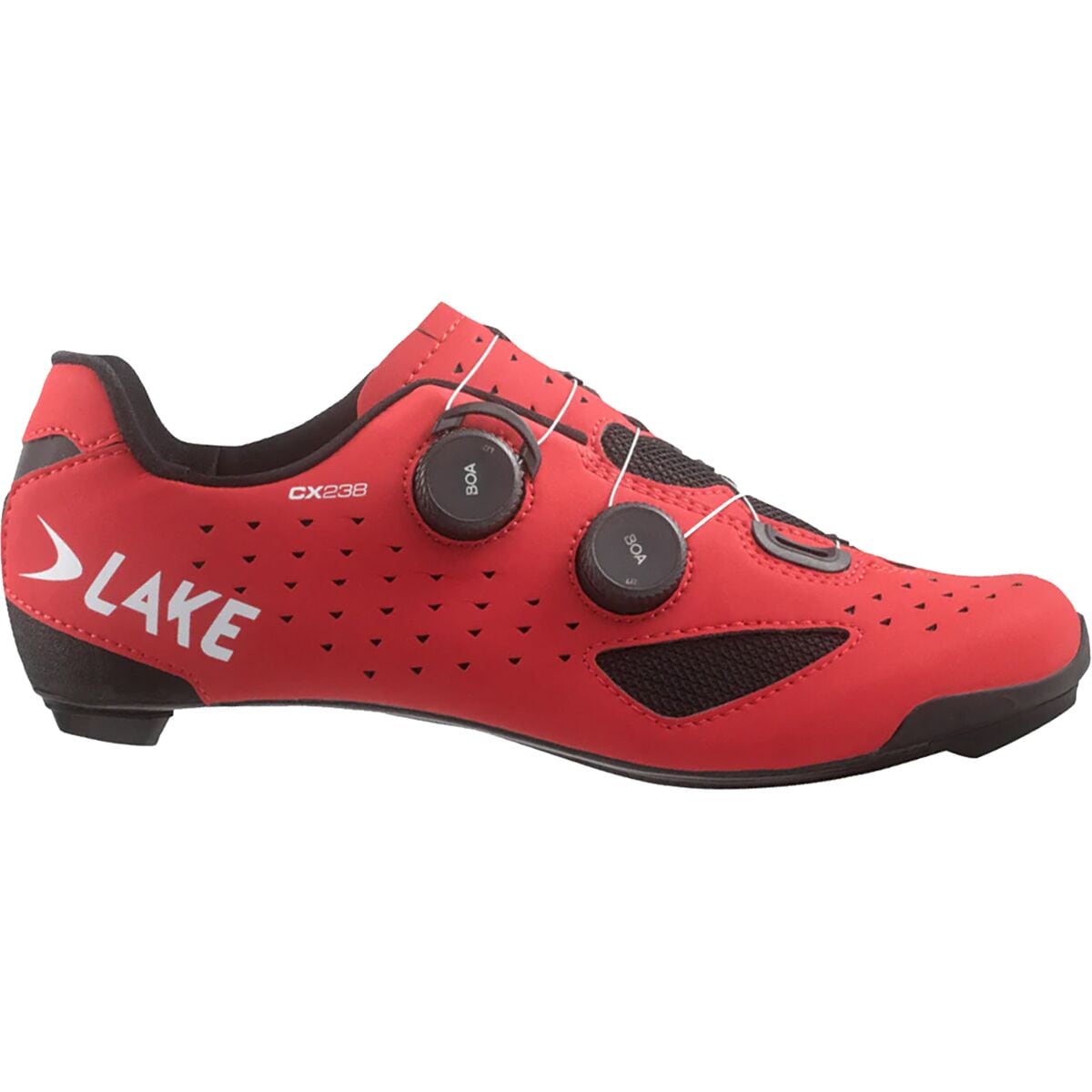 Image of Lake CX238 Cycling Shoe - Men's Red/White Microfiber, 43.0