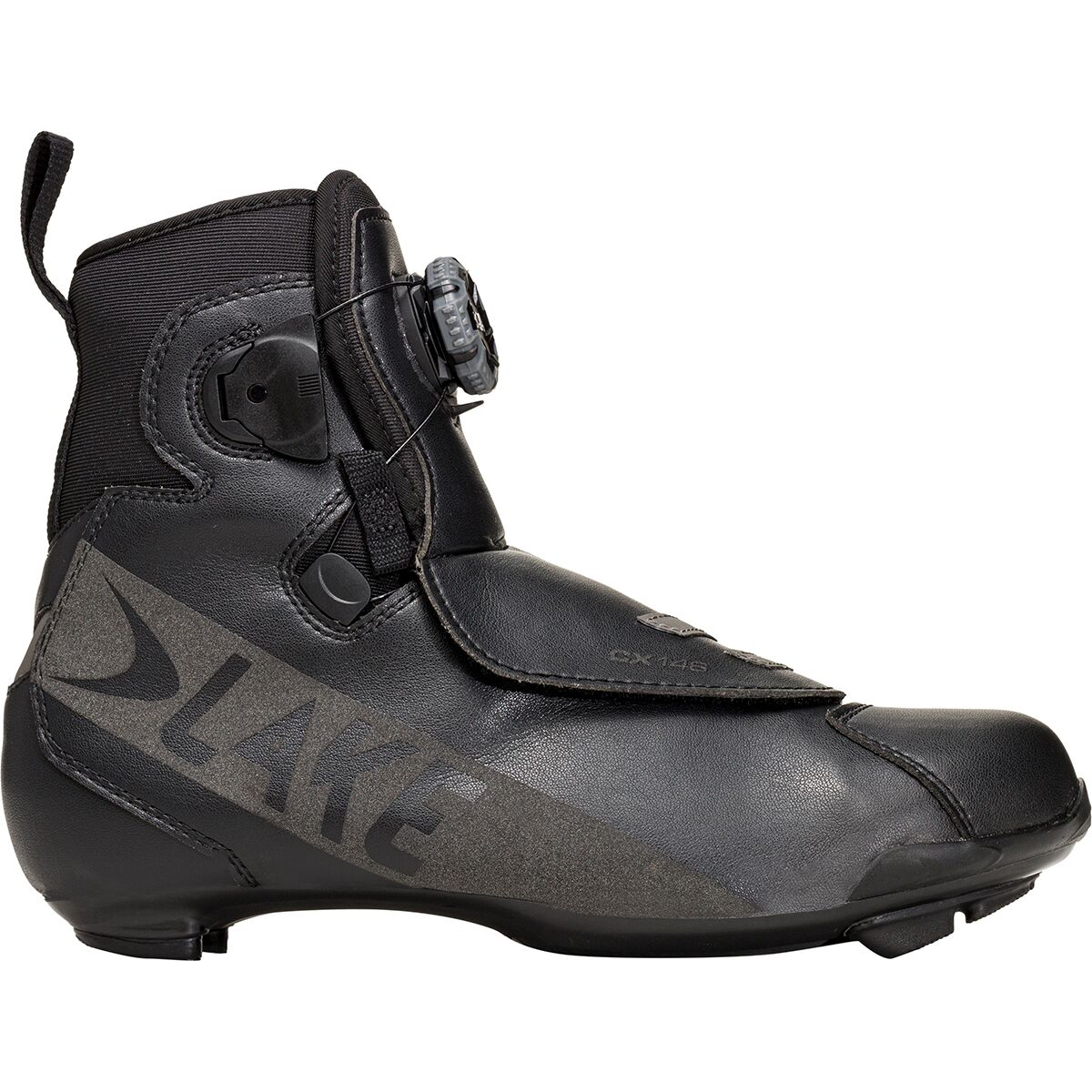 Image of Lake CX146-X Wide Cycling Shoe - Men's Black/Black Reflective, 42.0