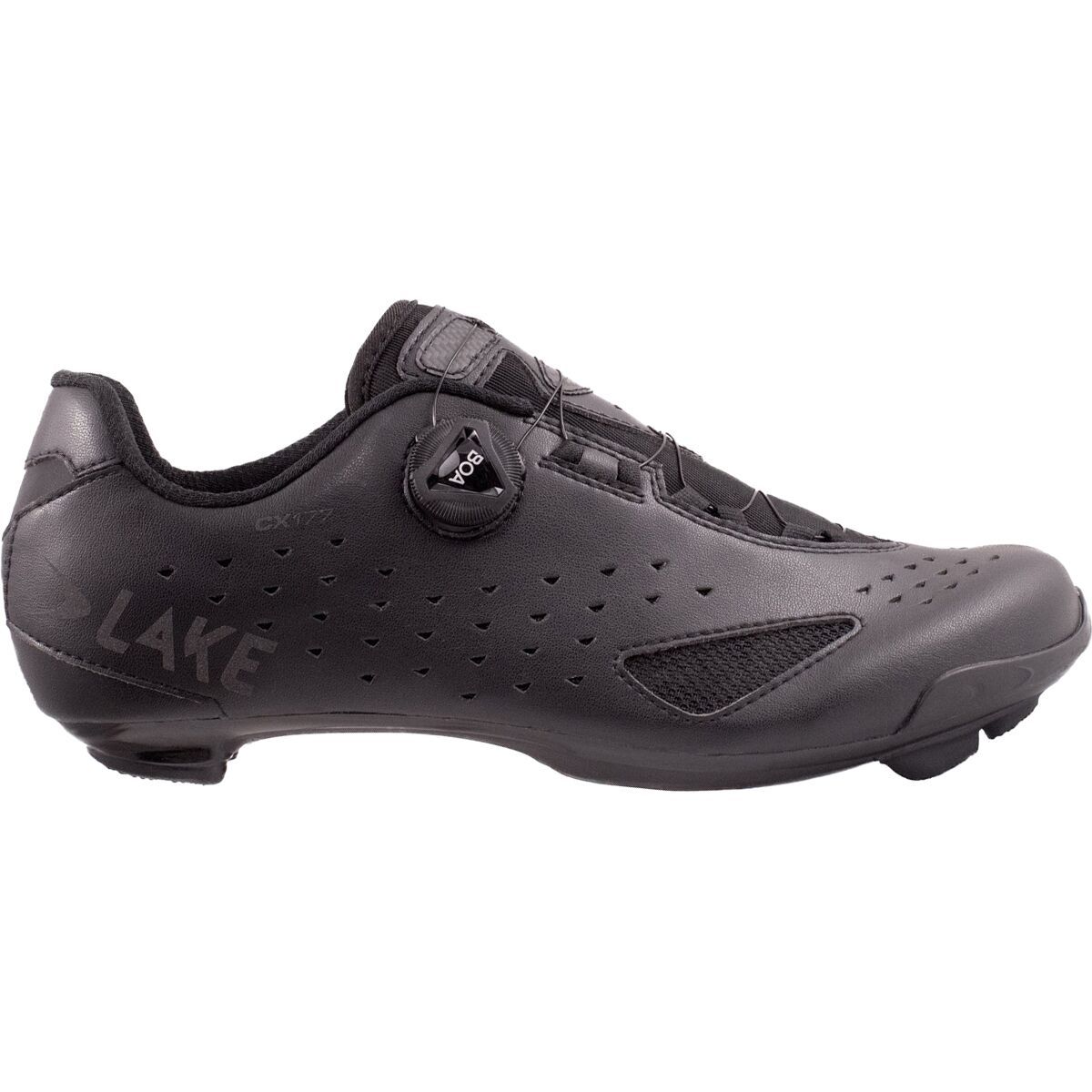Image of Lake CX177 Cycling Shoe - Men's Black/Black Reflective, 42.0