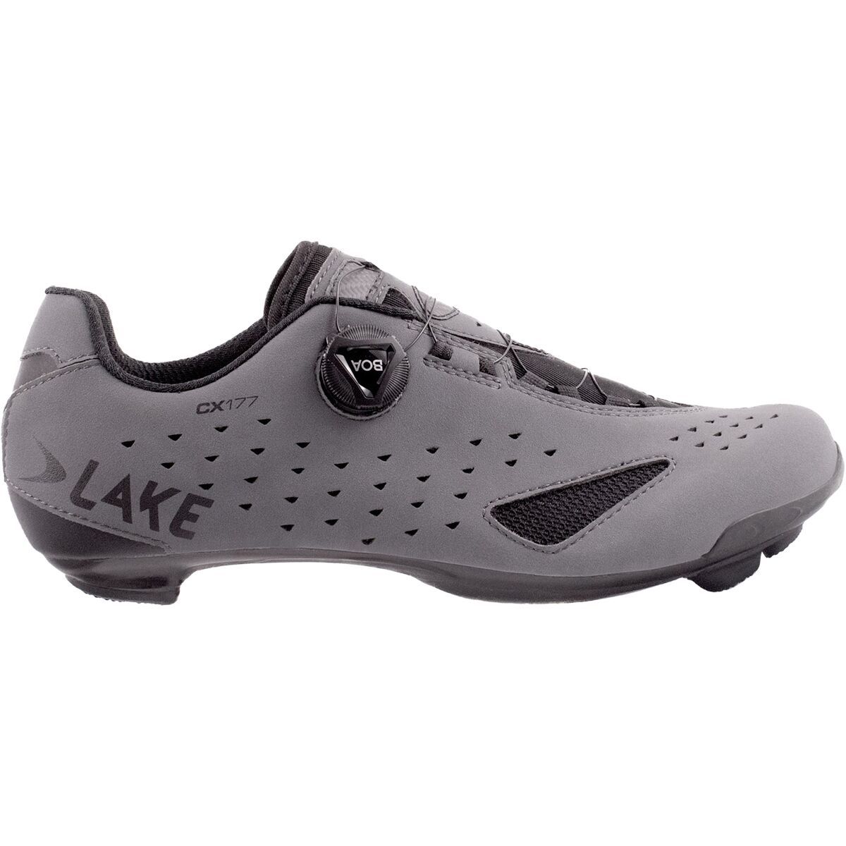 Image of Lake CX177 Cycling Shoe - Men's Matte Grey/Black, 41.0