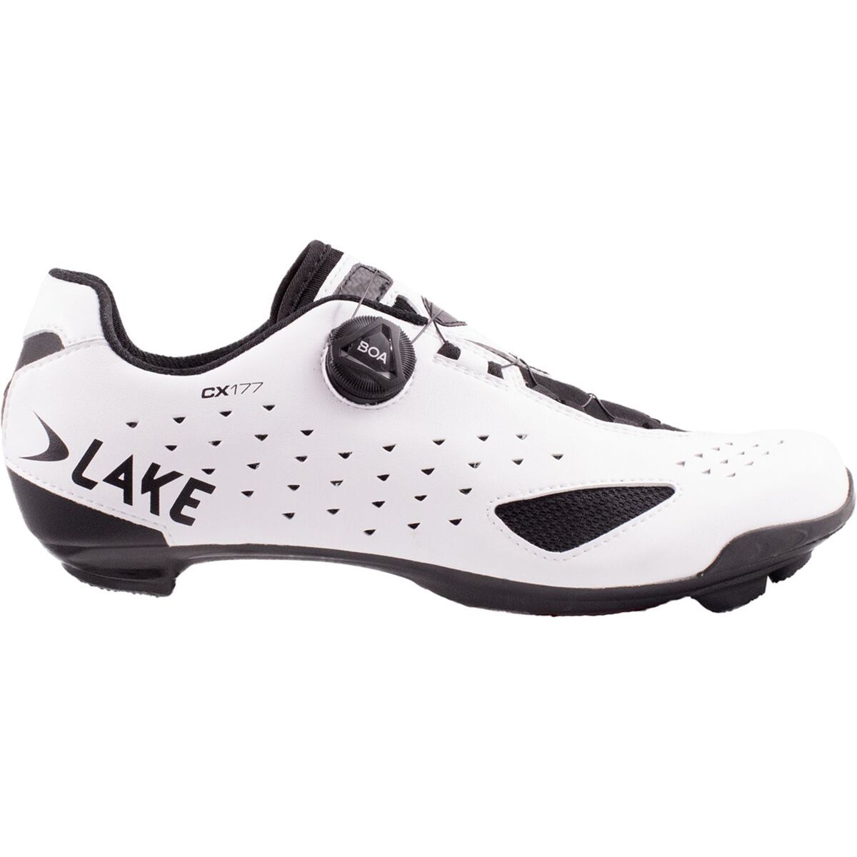 Image of Lake CX177 Cycling Shoe - Men's White/Black, 41.0