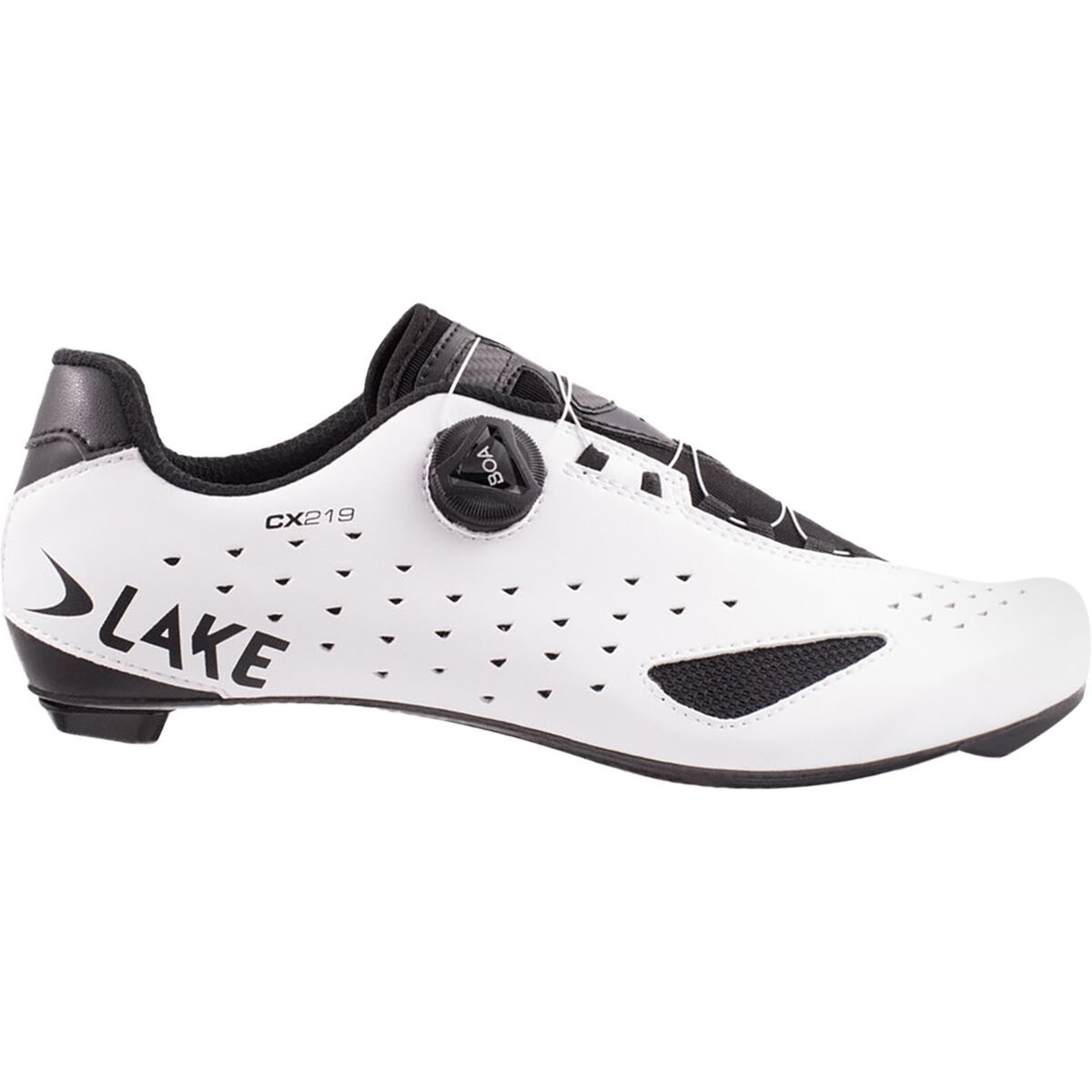 Image of Lake CX219 Cycling Shoe - Men's White/Black, 45.0