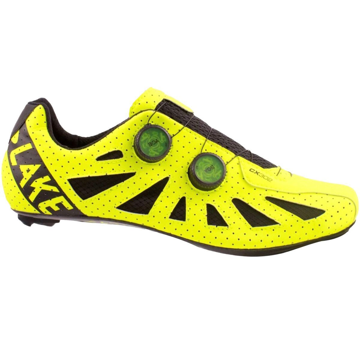 Image of Lake CX302 Cycling Shoe - Men's Hi-Viz Yellow/Black, 45.0