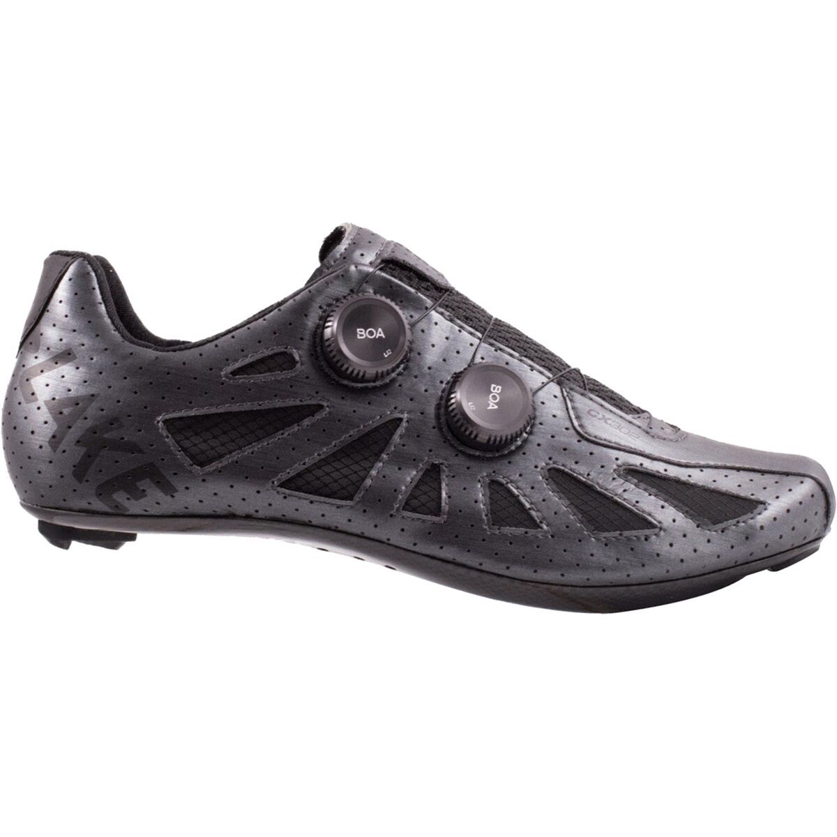 Lake CX302 Wide Cycling Shoe - Men's Metal/Black, 43.5
