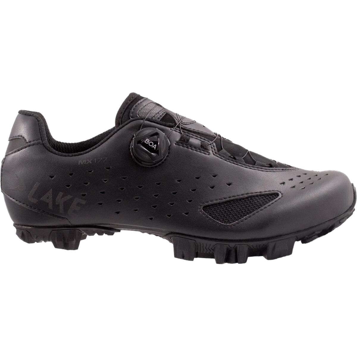 Image of Lake MX177 Cycling Shoe - Men's Black/Black Reflective, 45.0