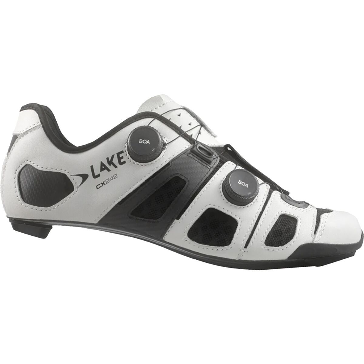 Image of Lake CX242 Cycling Shoe - Men's White/Black, 40.5