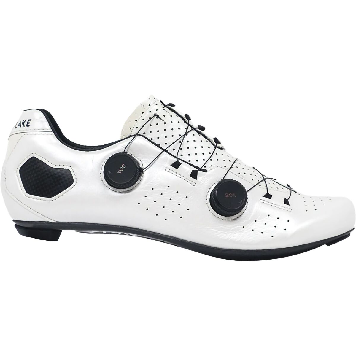 Image of Lake CX333 Regular Cycling Shoe - Men's White/Black, 45.5