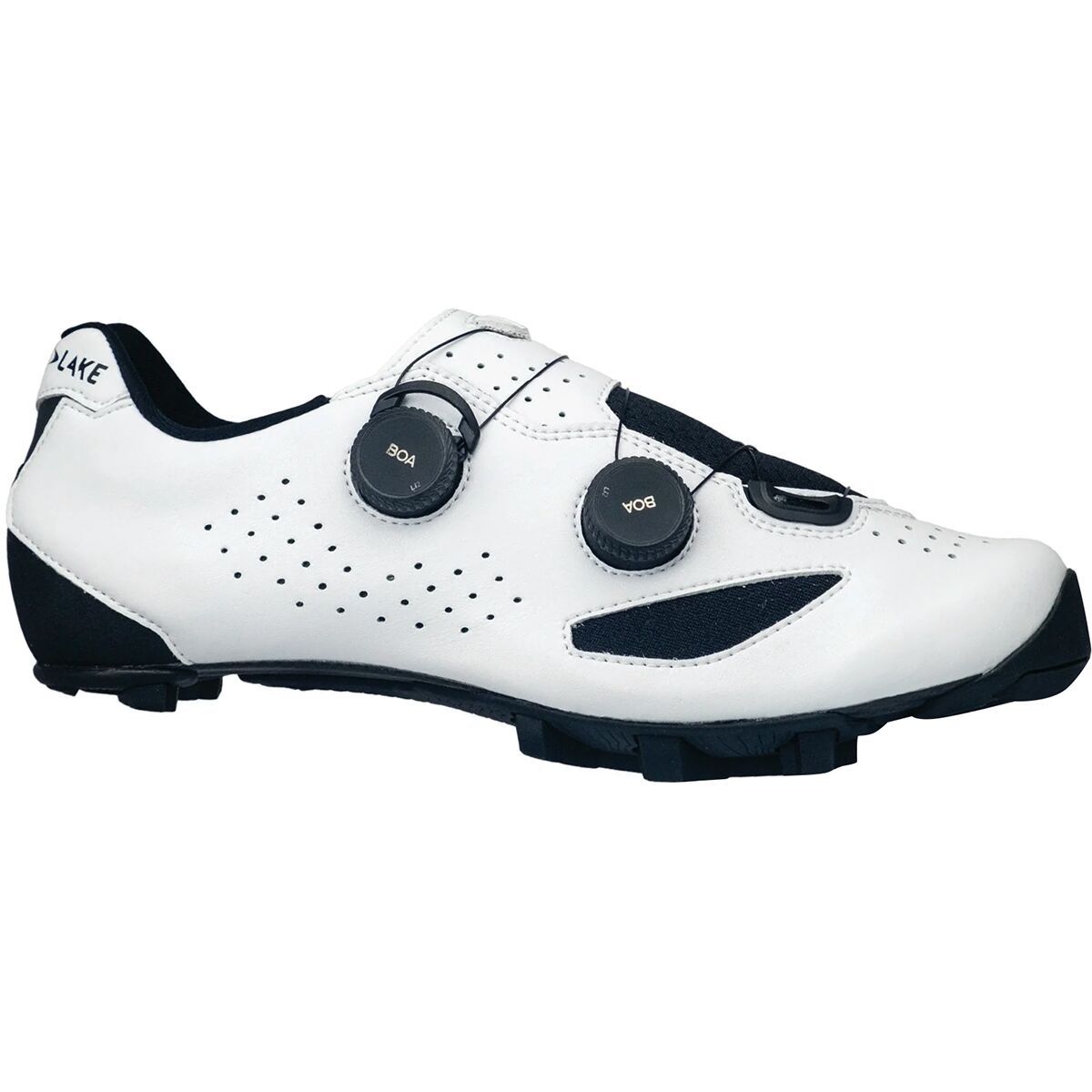 Image of Lake MX239 Gravel Bike Shoe - Men's White/Black, 41.5
