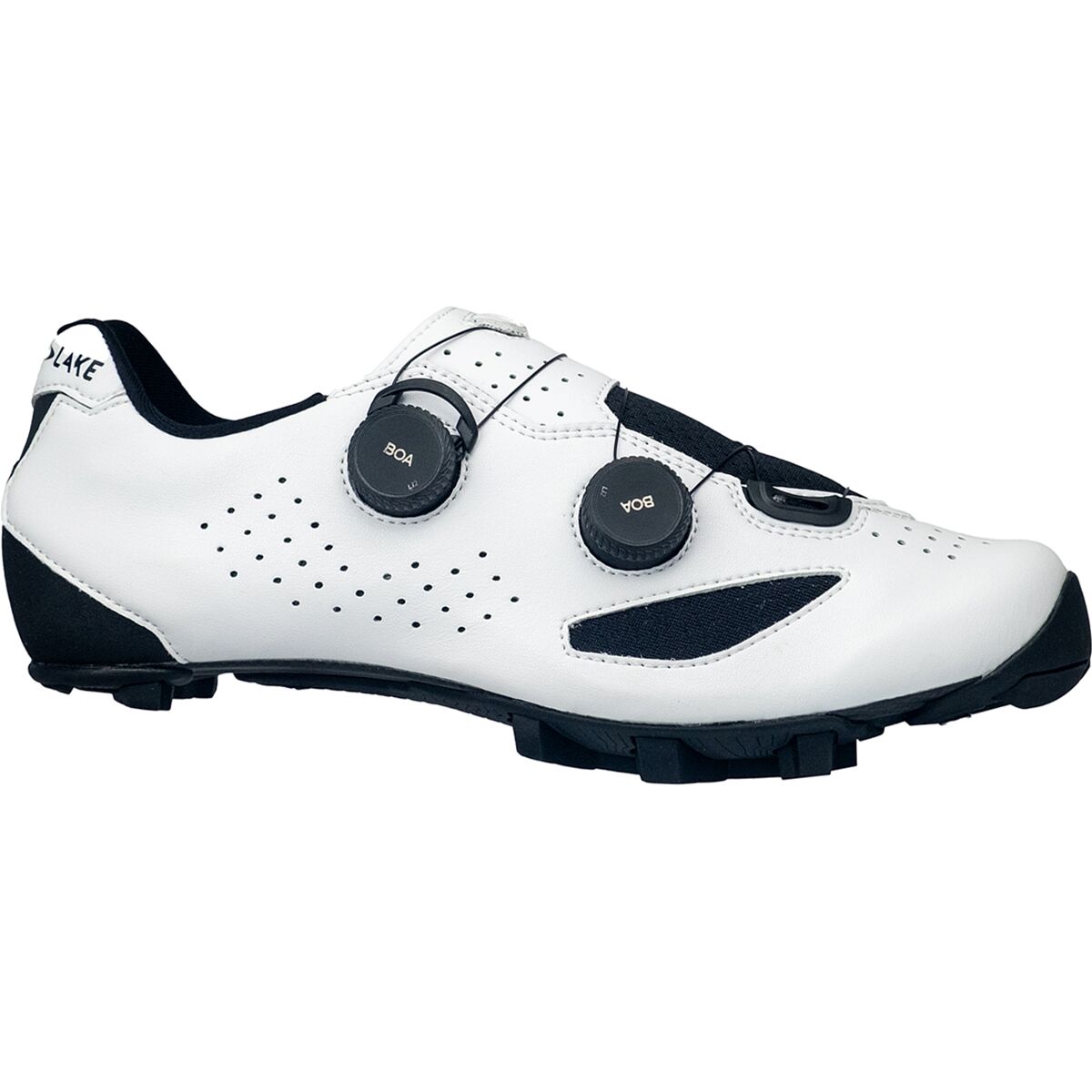 Image of Lake MX239-X Wide Gravel Bike Shoe White/Black, 44.5