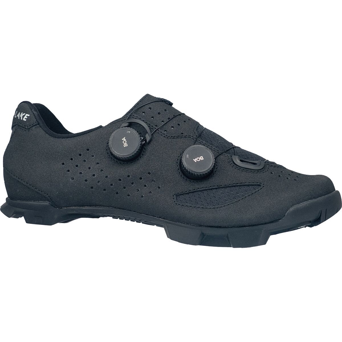 Image of Lake MX239-X Wide Mountain Bike Shoe Black/Black, 44.5
