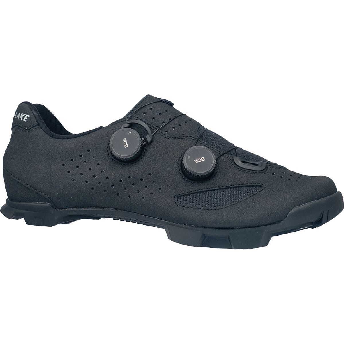 Image of Lake MX239-X Wide Mountain Bike Shoe Black/Black, 44.5