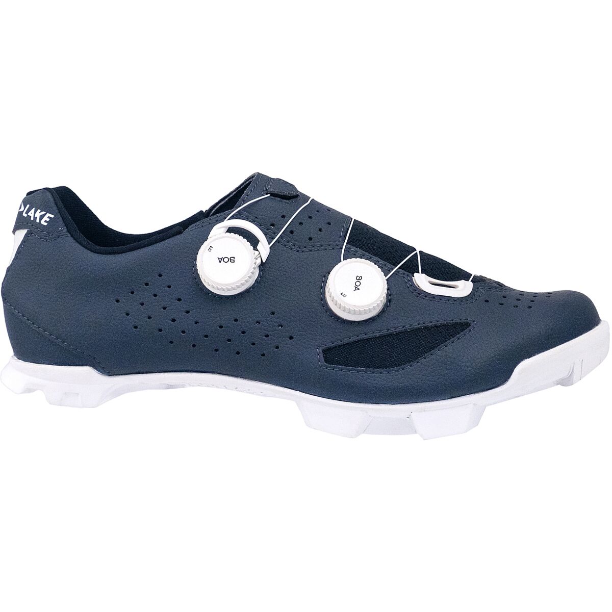 Image of Lake MX239-X Wide Mountain Bike Shoe - Men's Navy/White, 40.5