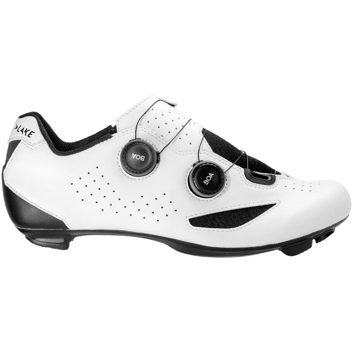 Image of Lake CX190 Wide Cycling Shoe White/Black, 41.5