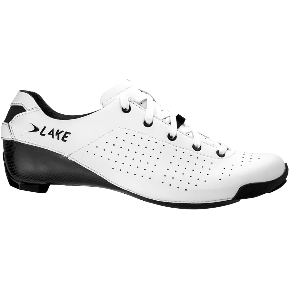 Image of Lake CX400L Lace Cycling Shoe - Men's White/Black, 46.0