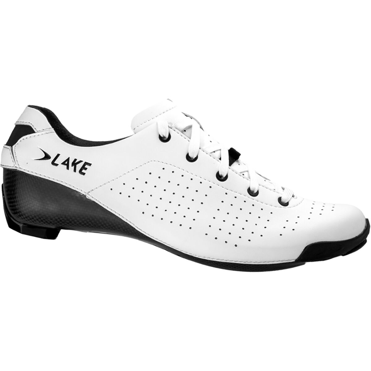 Image of Lake CX400L Wide Lace Cycling Shoe -Men's White/Black, 45.0