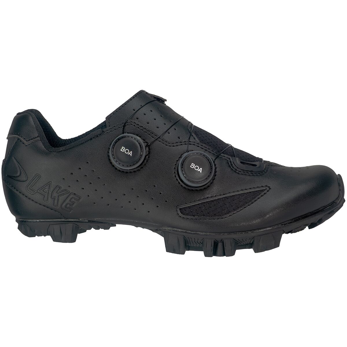 Image of Lake MX190 Wide Mountain Bike Shoe Black/Black, 40.5