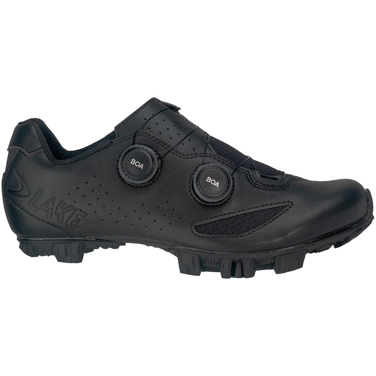 Lake Lake MX190 Wide Mountain Bike Shoe Black/Black, 42.0