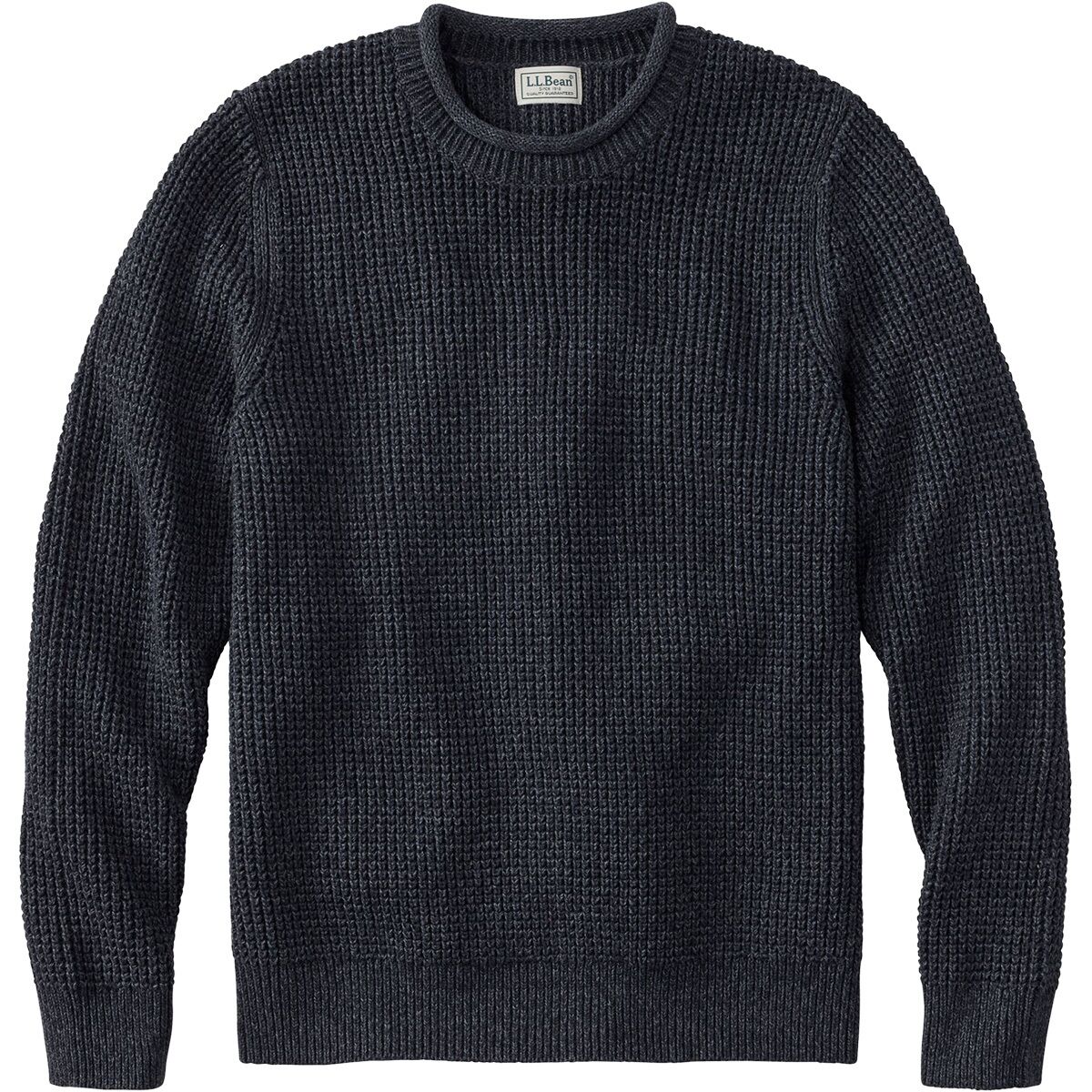 L.L.Bean L.L.Bean Bean's Organic Waffle Rollneck Crew Sweater - Men's Faded Black, S