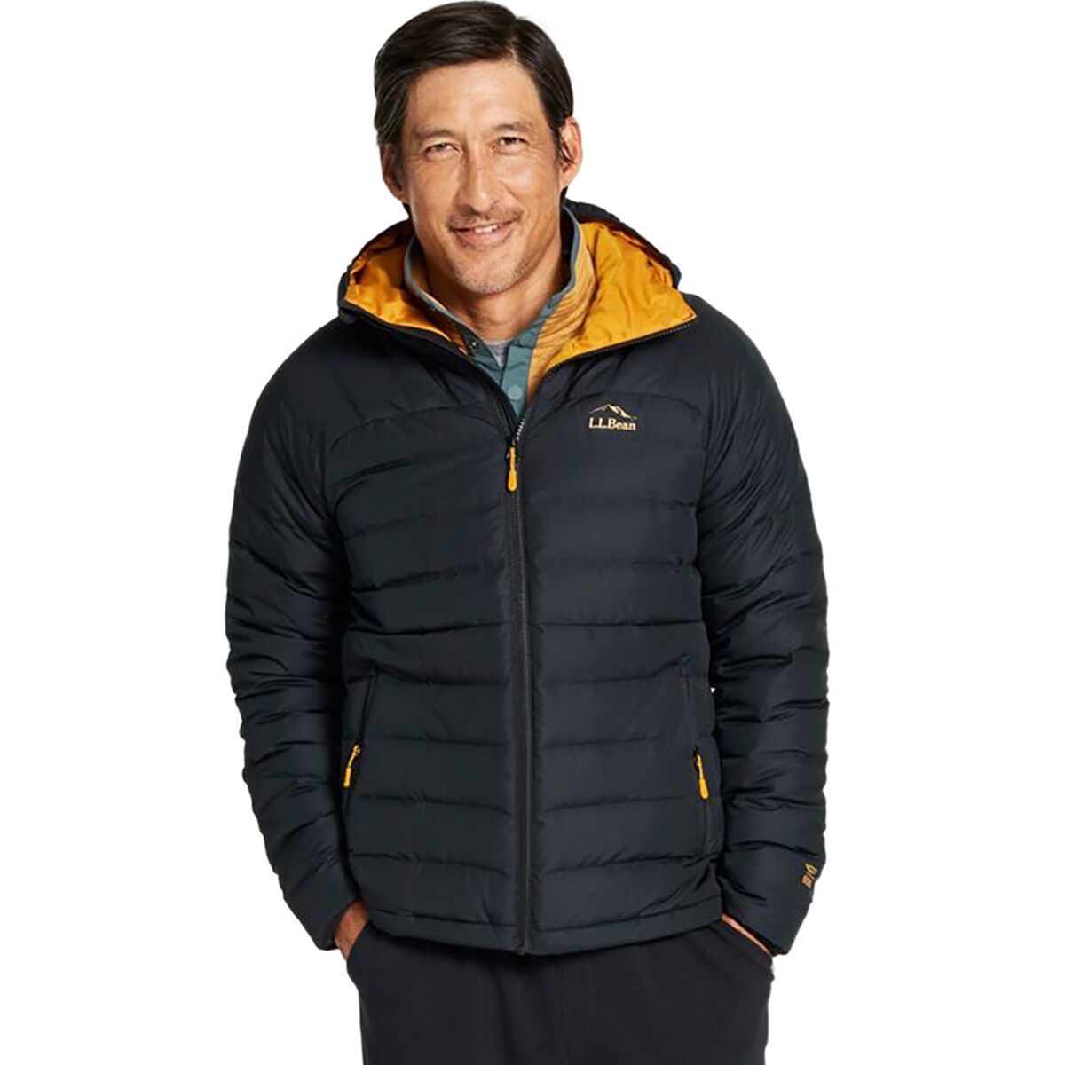 Image of L.L.Bean Bean's Down Hooded Jacket - Men's Black, L