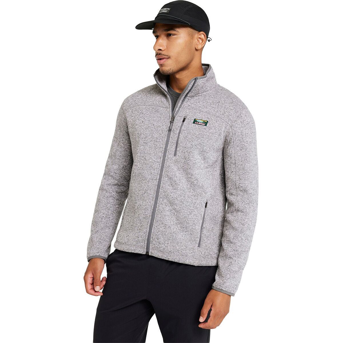 Image of L.L.Bean Bean's Sweater Fleece Full-Zip Jacket - Men's Grey Heather, L