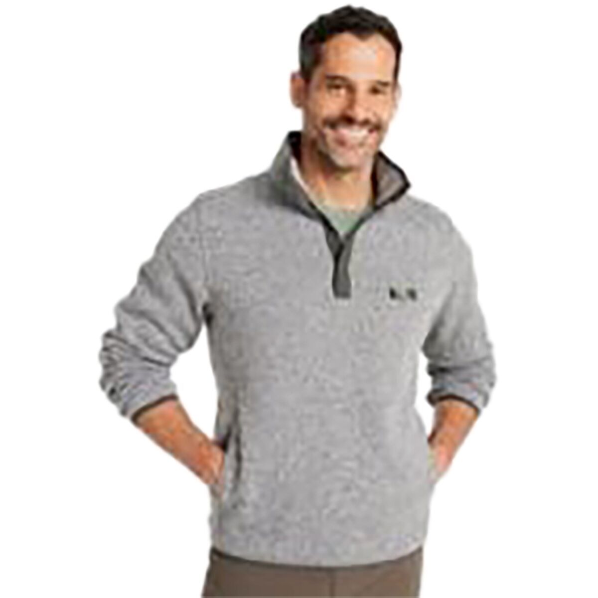 Image of L.L.Bean Bean's Sweater Fleece Pullover - Men's Grey Heather, M