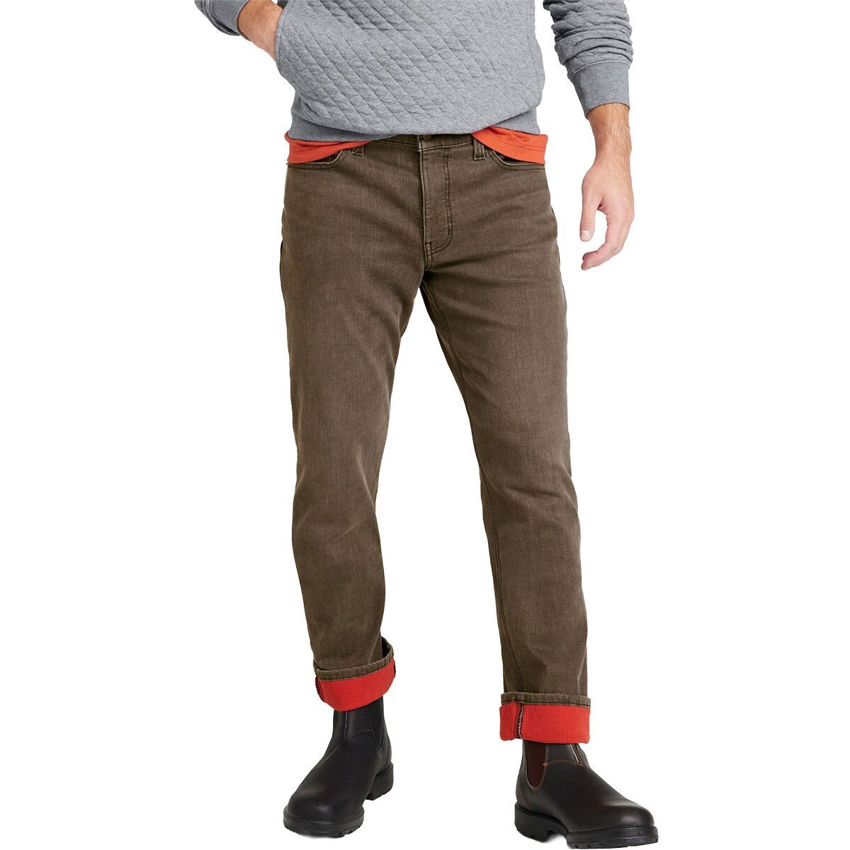 Image of L.L.Bean BeanFlex Standard Athletic Fit Fleece-Lined Jean - Men's Dark Cinder, 30x32