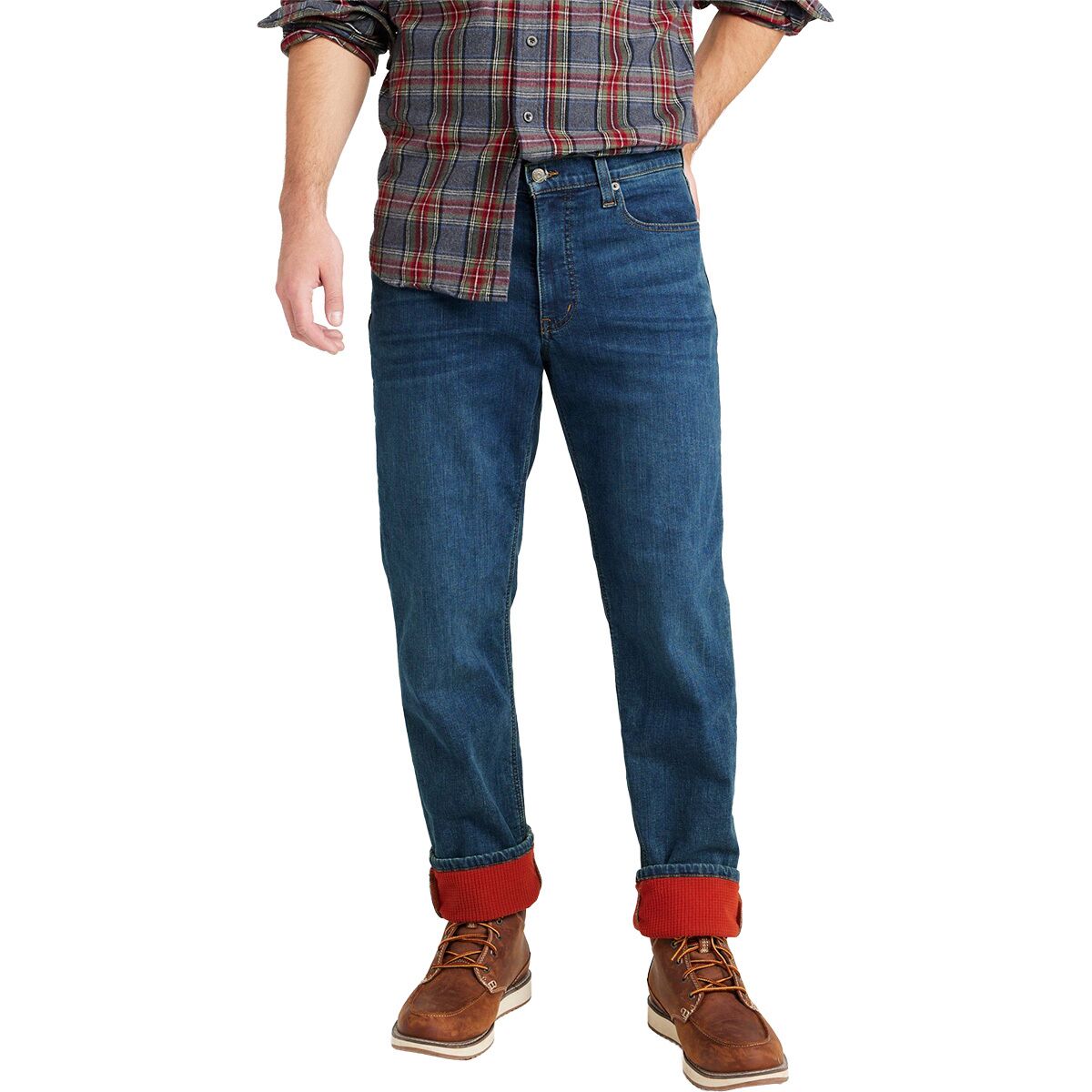 Image of L.L.Bean BeanFlex Standard Athletic Fit Fleece-Lined Jean - Men's Dark Vintage, 36x32
