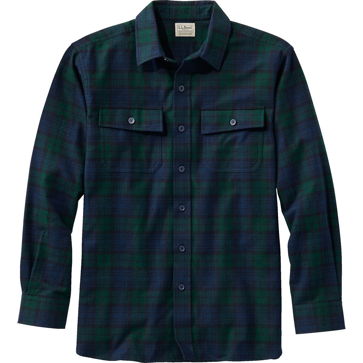 Image of L.L.Bean Chamois Plaid Shirt - Men's Blackwatch, XXL