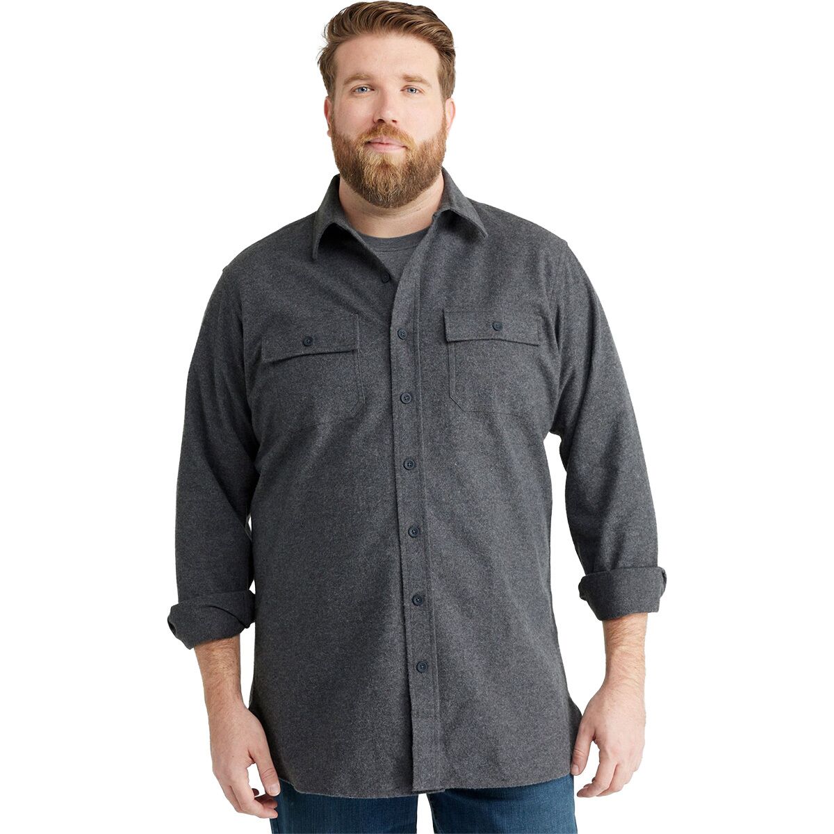 Image of L.L.Bean Chamois Shirt - Men's Charcoal Gray Heather, XL