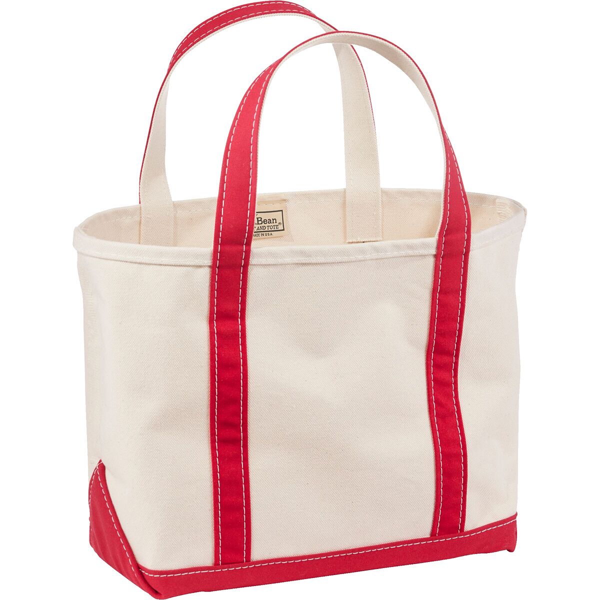 Image of L.L.Bean Boat and Tote Medium Red Trim, One Size