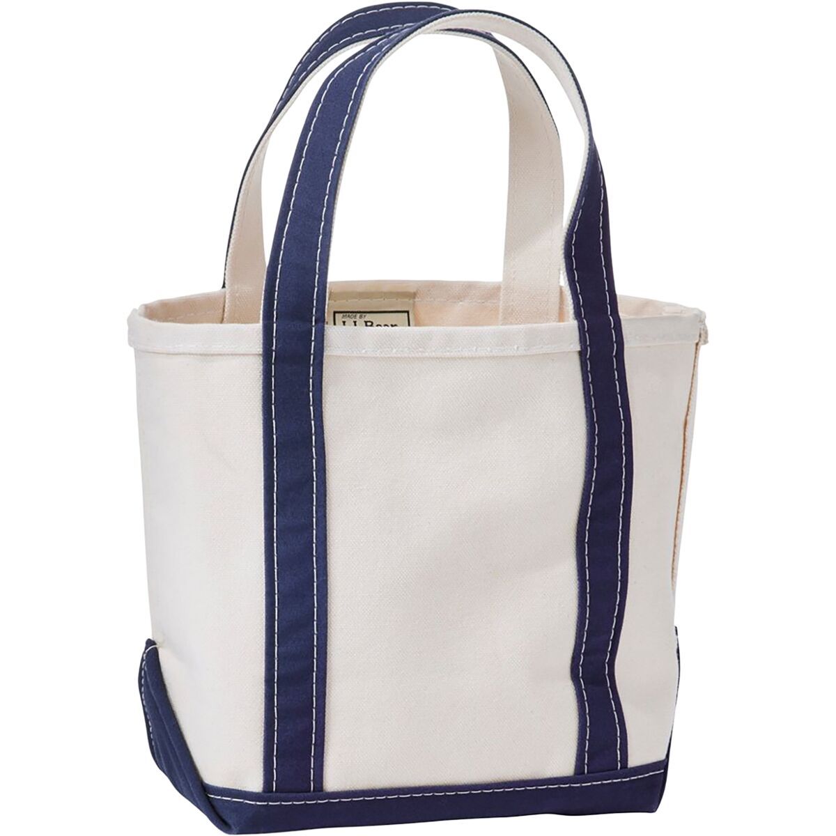 Image of L.L.Bean Boat and Tote Small Blue Trim, One Size