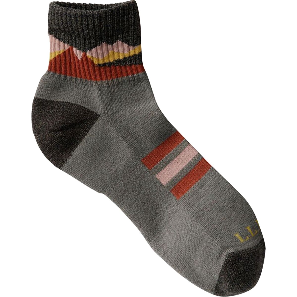 Image of L.L.Bean Katahdin Hiker 1/4 Crew Sock Putty/Hazelnut, L