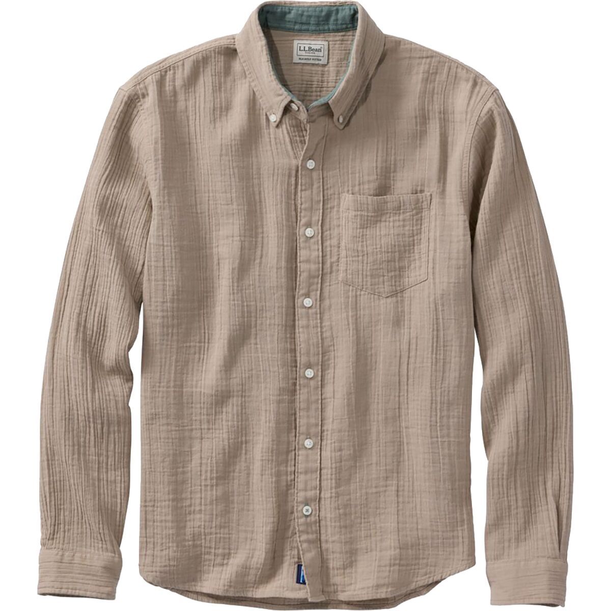 Image of L.L.Bean Cloud Gauze Slightly Fitted LS Regular Shirt - Men's River Rock, M