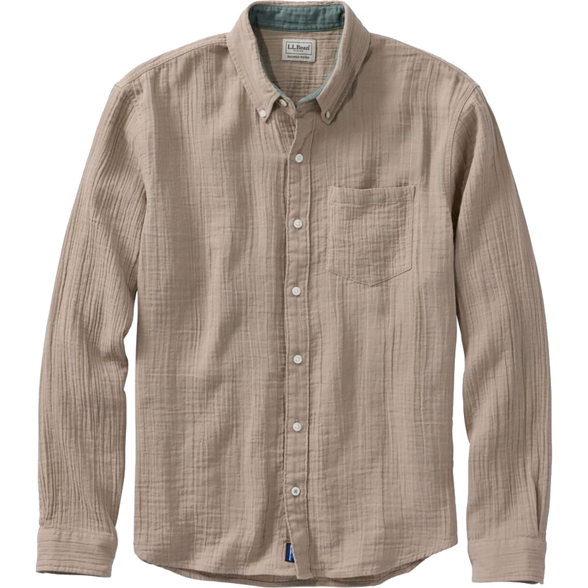 Image of L.L.Bean Cloud Gauze Slightly Fitted LS Regular Shirt - Men's River Rock, XXL
