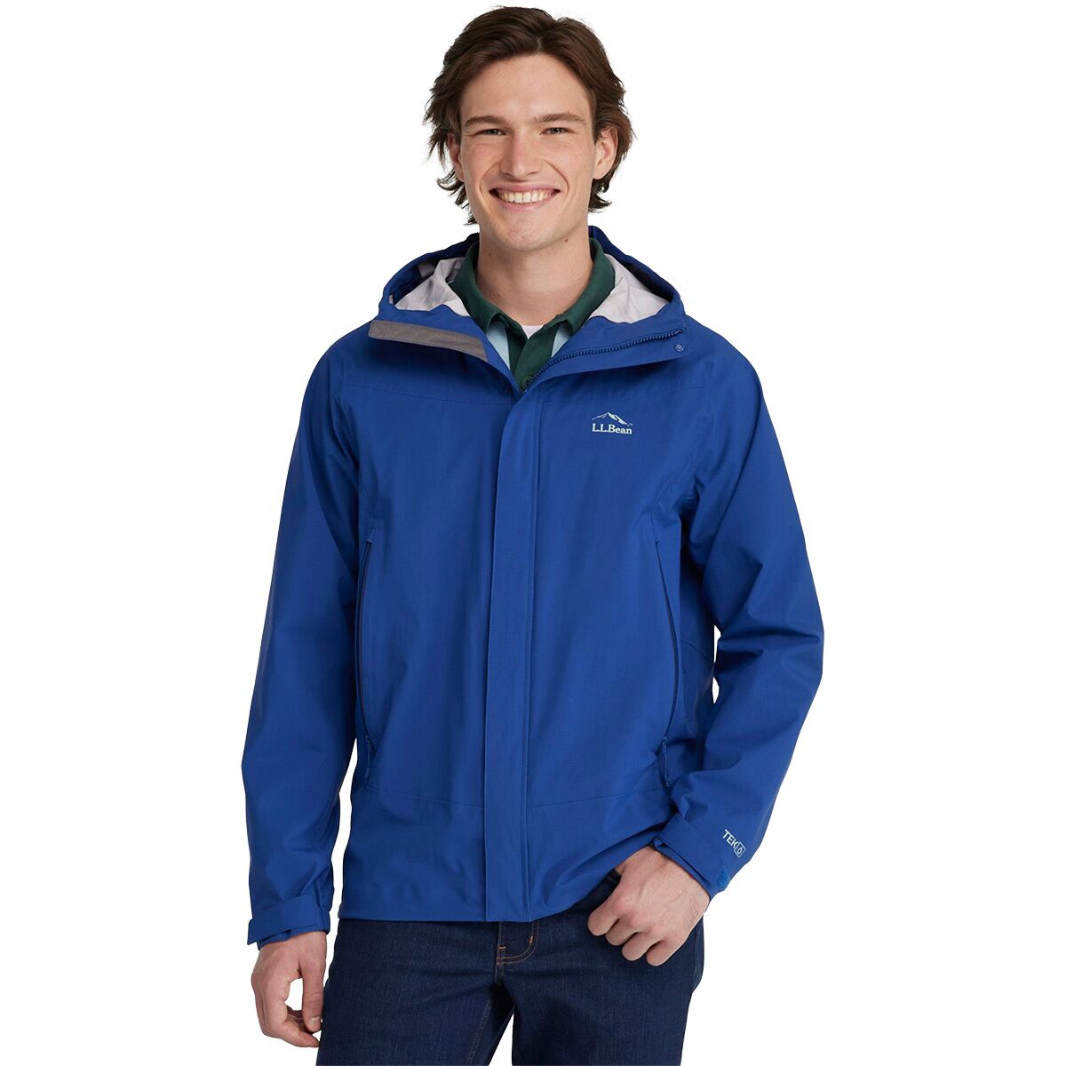 Image of L.L.Bean Cresta Stretch Regular Rain Jacket - Men's Ocean Blue, S