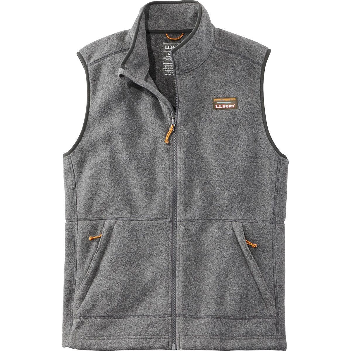 Image of L.L.Bean Mountain Classic Regular Fleece Vest - Men's Charcoal Heather, S