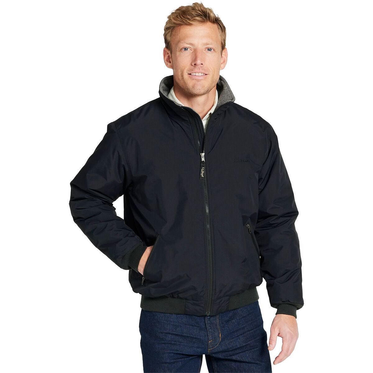 Image of L.L.Bean Warm-Up Regular Jacket - Men's Black, M