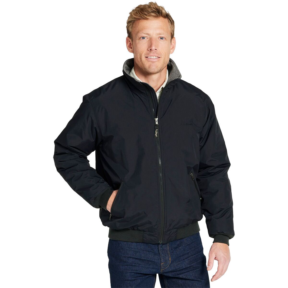 Image of L.L.Bean Warm-Up Regular Jacket - Men's Black, XL