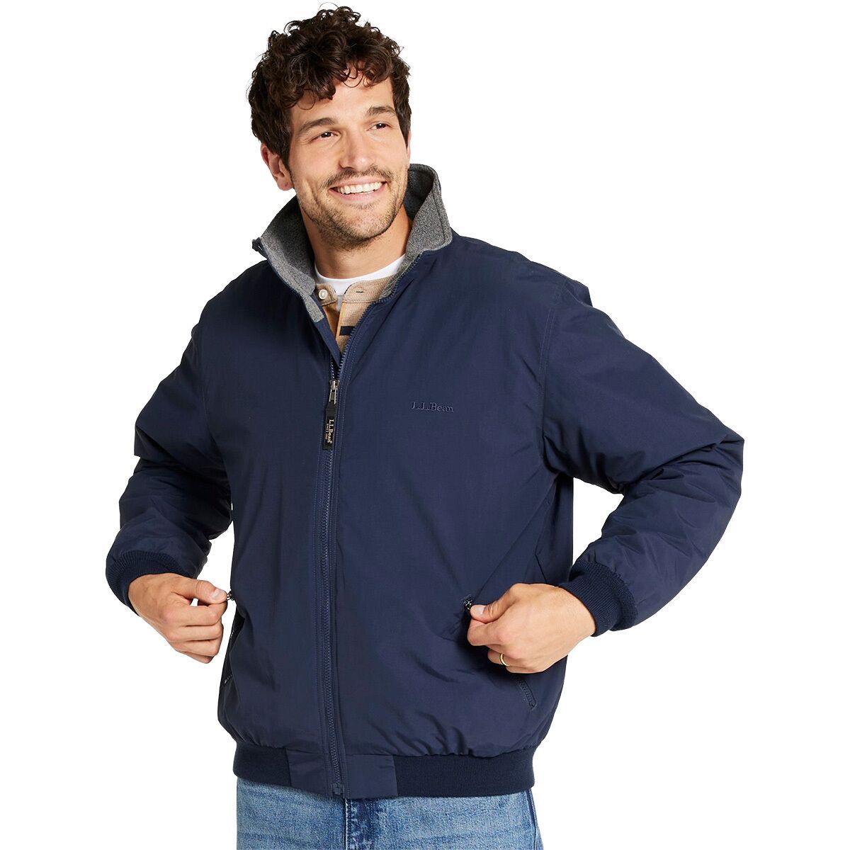 Image of L.L.Bean Warm-Up Regular Jacket - Men's Navy, L