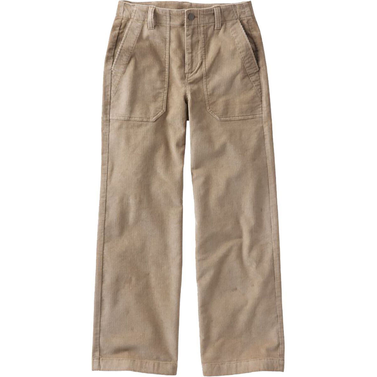 Image of L.L.Bean 207 Vintage Corduroy High Rise Wide Leg Pant - Women's Dark Khaki, 6/Reg