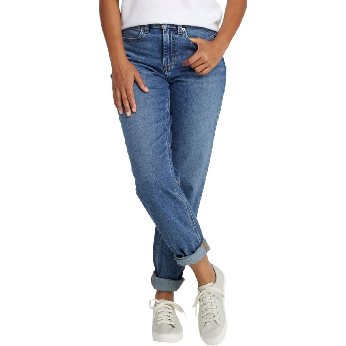Image of L.L.Bean 207 Vintage High-Rise Boyfriend Jean - Women's Faded Indigo, 10/Reg