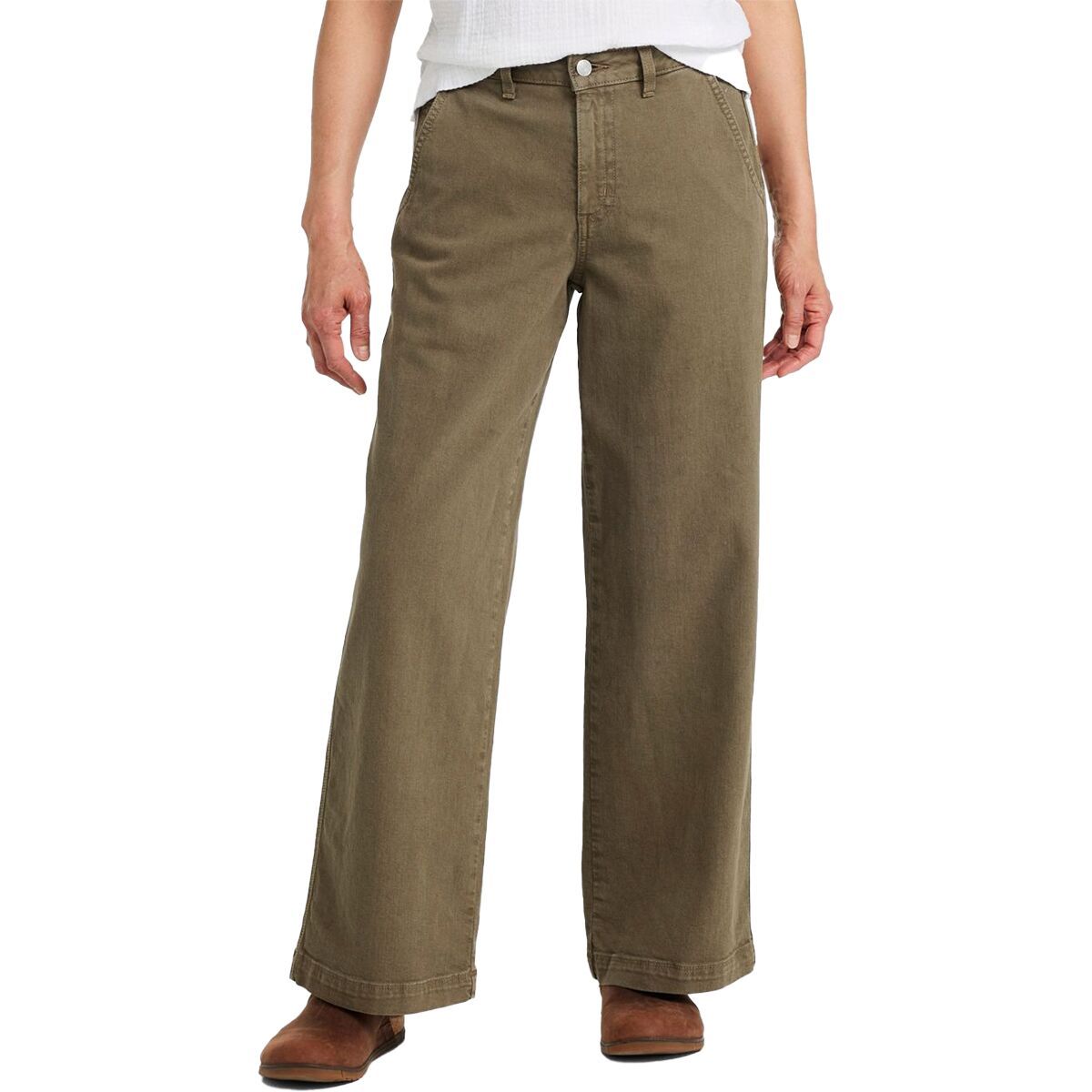 Image of L.L.Bean 207 Vintage High-Rise Wide Leg Colors Jean - Women's Field Olive, 10/Reg