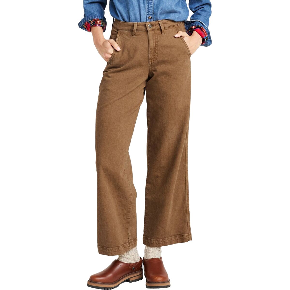 Image of L.L.Bean 207 Vintage High-Rise Wide Leg Colors Jean - Women's Maple Brown, 14/Reg