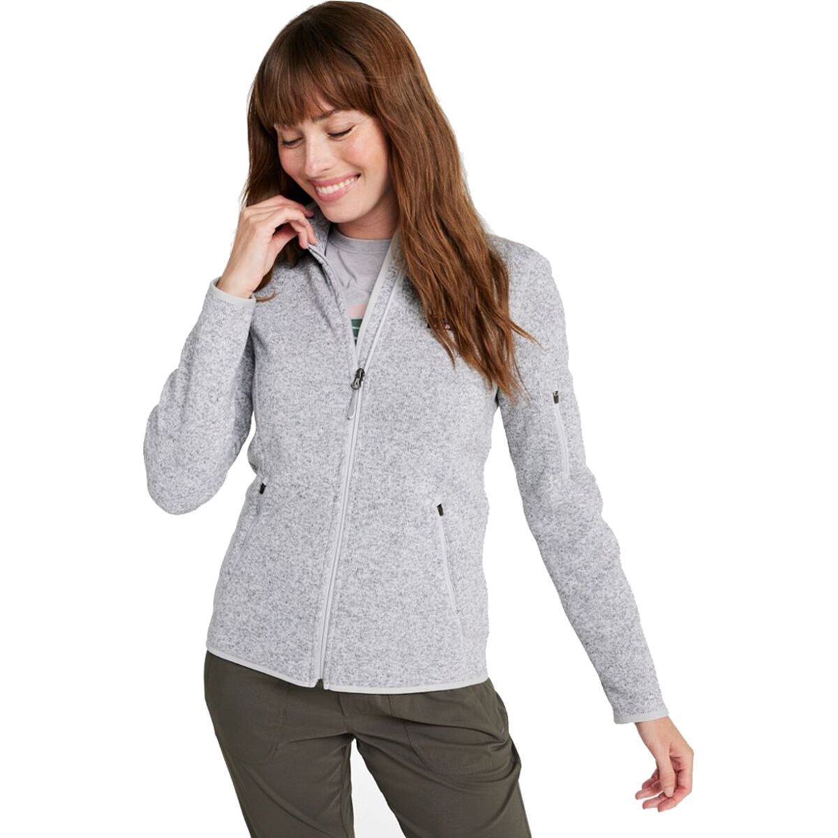 L.L.Bean Bean's Sweater Fleece Full-Zip Jacket - Women's Pewter, XL