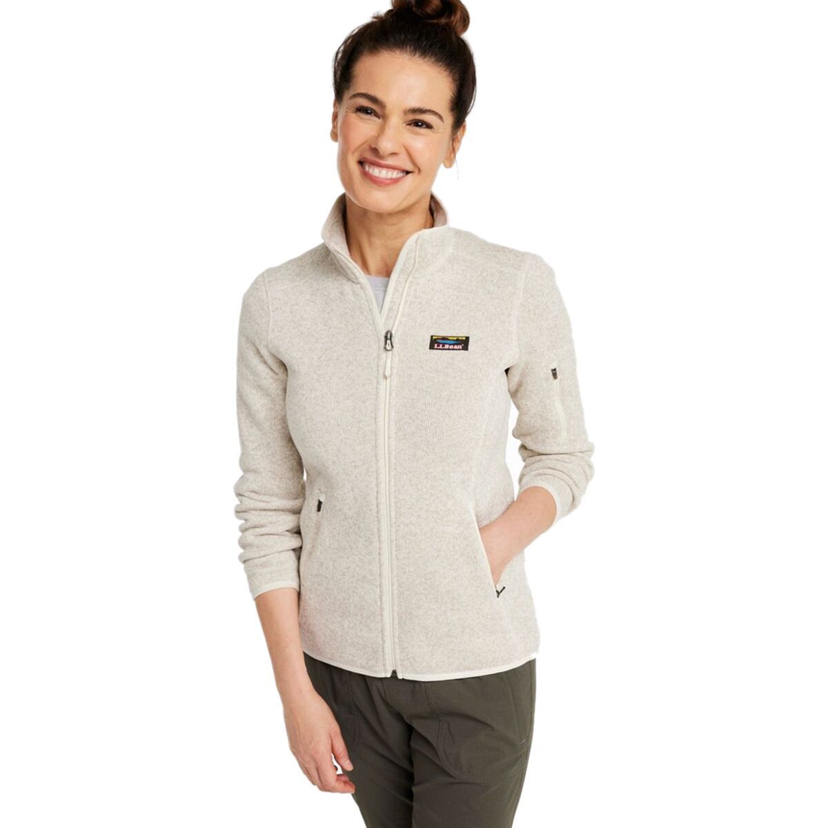L.L.Bean Bean's Sweater Fleece Full-Zip Jacket - Women's Sailcloth, S